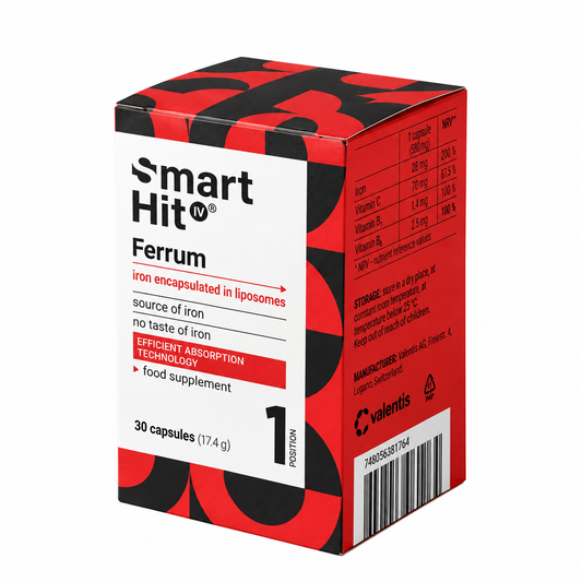 Smart Hit IV Ferrum liposomal iron box, 30 capsules